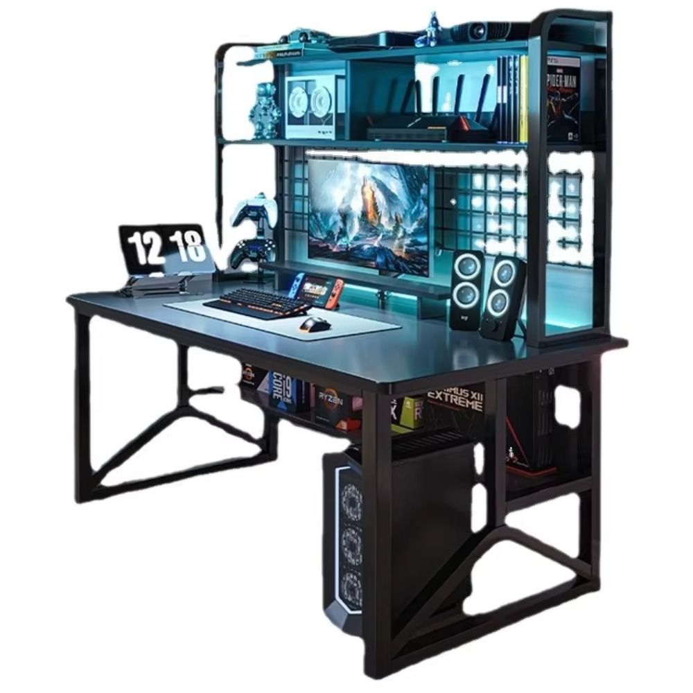 Esports Y Gaming - Moderner Langlebiger Metall+MDF E-Sport Gaming-Schreibtisch mit