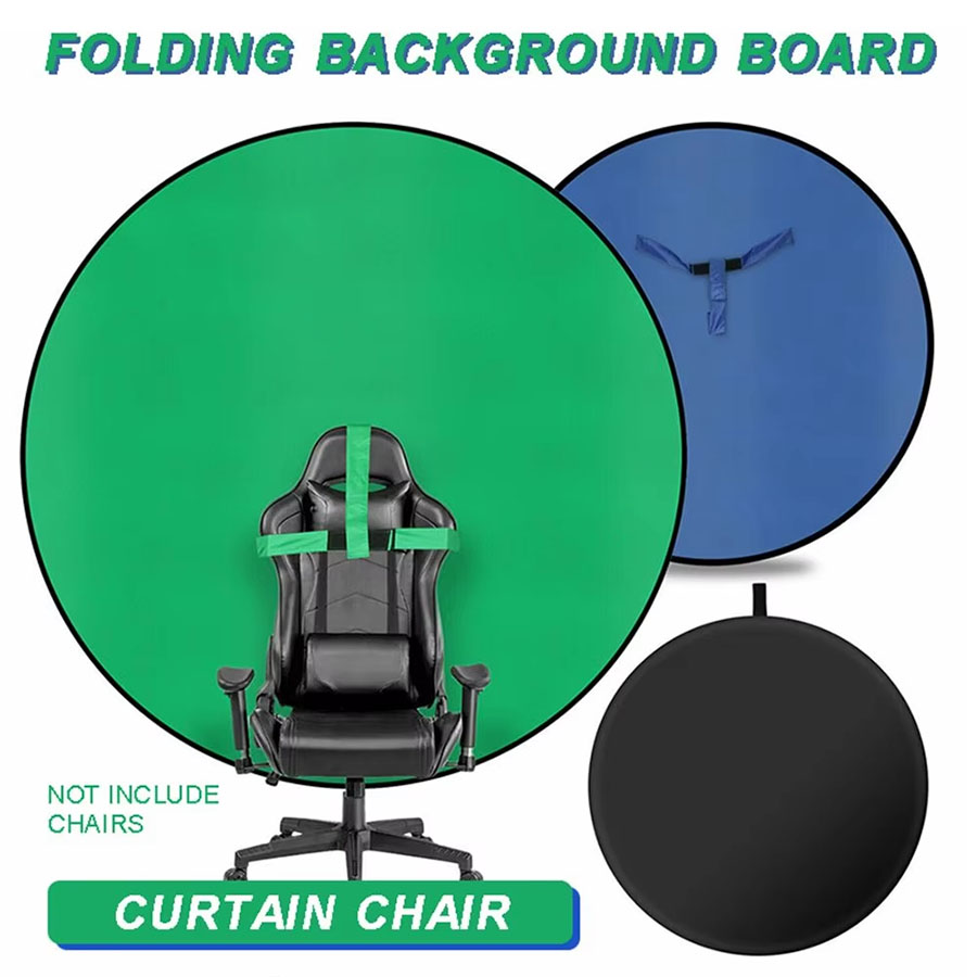 Green Screen Collapsible - Grün-Blauer Doppelseitiger Hintergrundstoff Rund Faltbar Foto-Requisiten