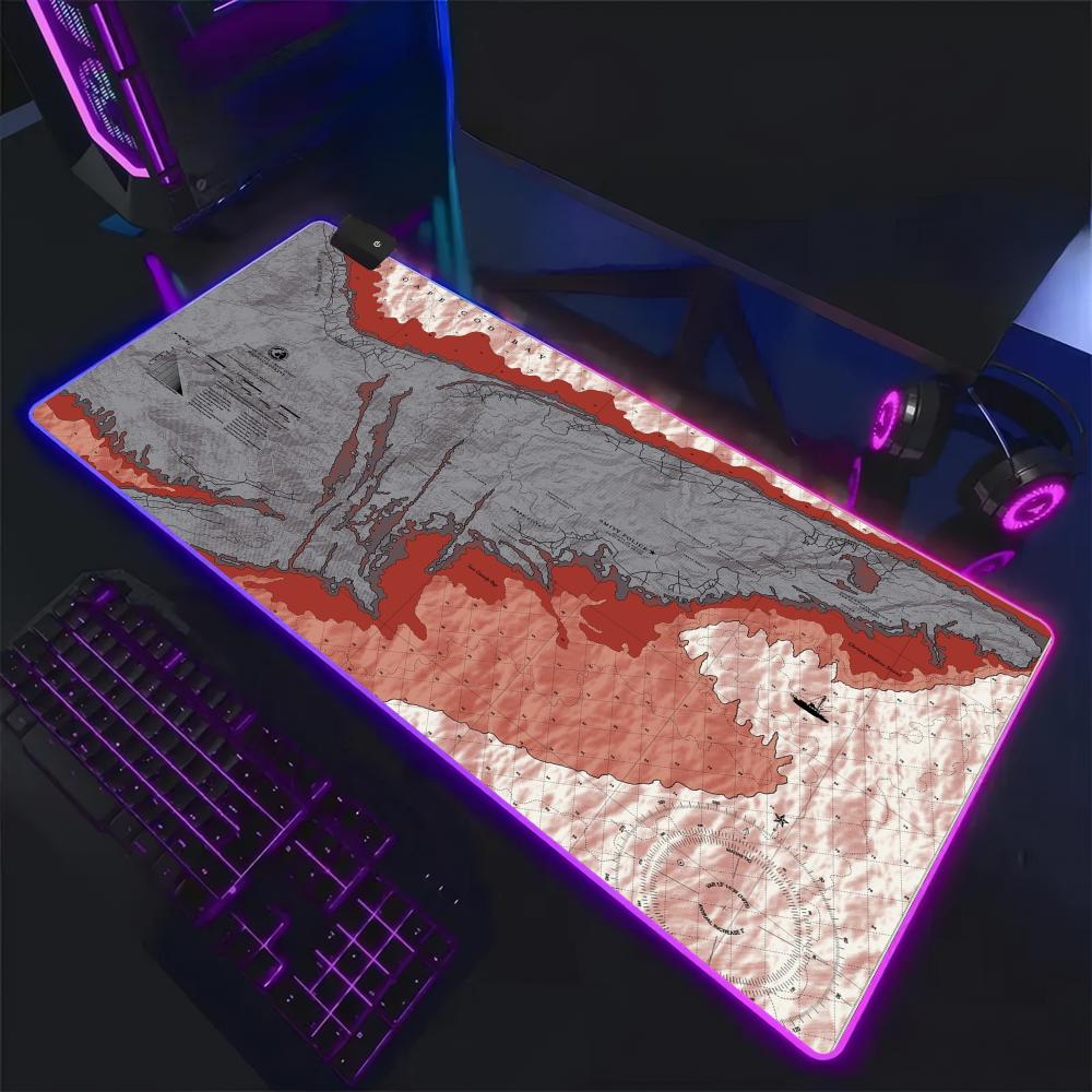 Mouse Pad Extended Rgb - Jaws Movie Ocean S Mauspad RGB,