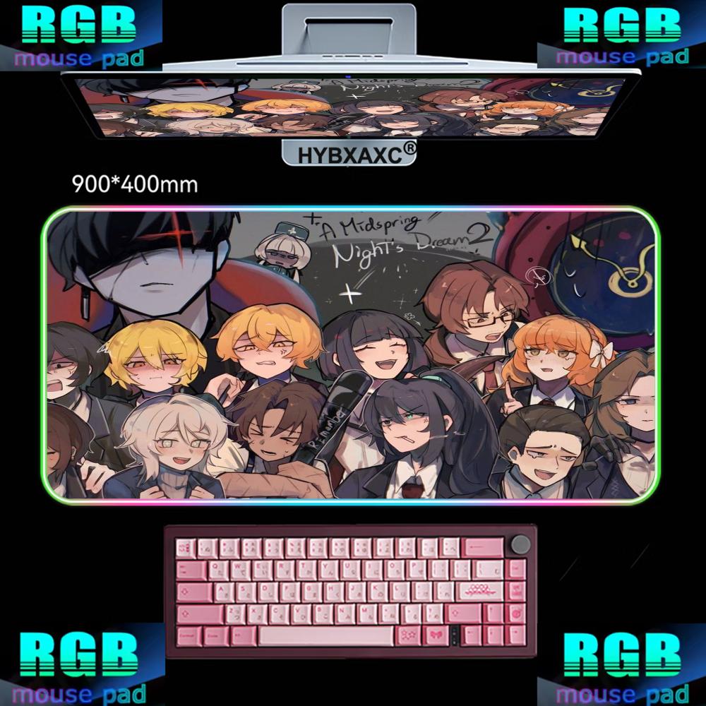 Mouse Pad Extended Rgb - Gaming-Mauspad Limbus Company Anime RGB Schreibtischunterlage