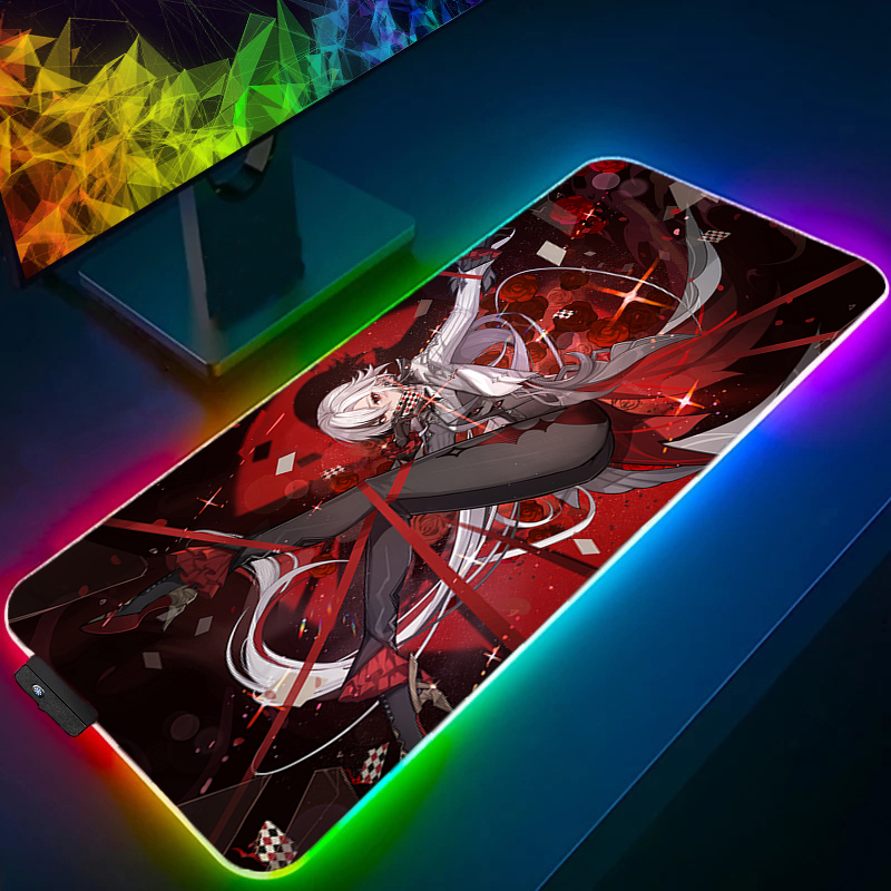 Mouse Pad Extended Rgb - Mauspad Gamer LED Computer Genshin Impact