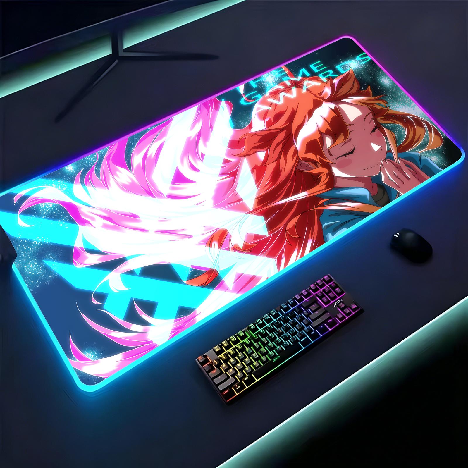 Mouse Pad Extended Rgb - Großes RGB-beleuchtetes Esports-Gaming-Mauspad, glatte, weiche Stoffoberfläche,