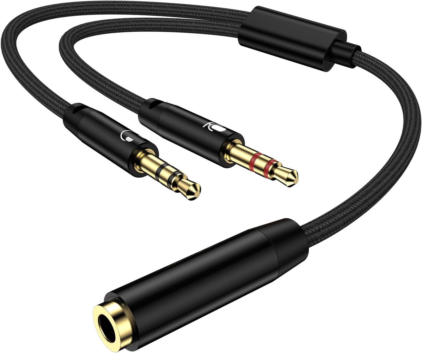Esports Gaming Splitter - 3,5mm Kopfhörer-Mikrofon-Splitter 1 Buchse auf 2