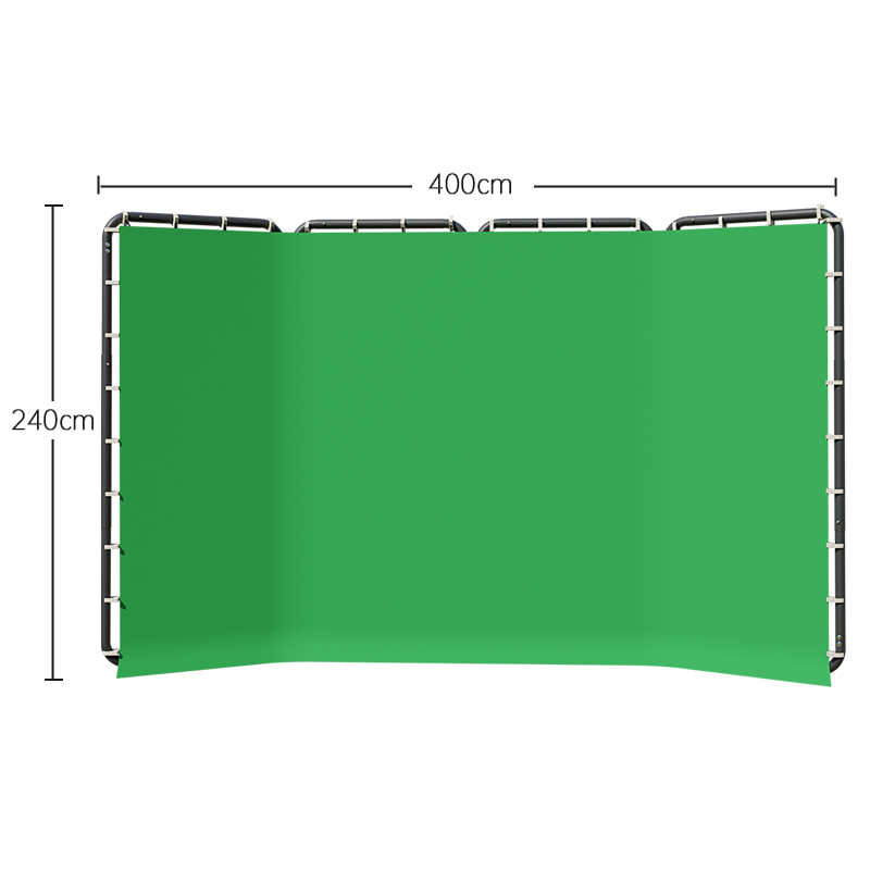 Green Screen Collapsible - SH 240x400cm Hintergrundständer mit grünem Fotografie-Hintergrund