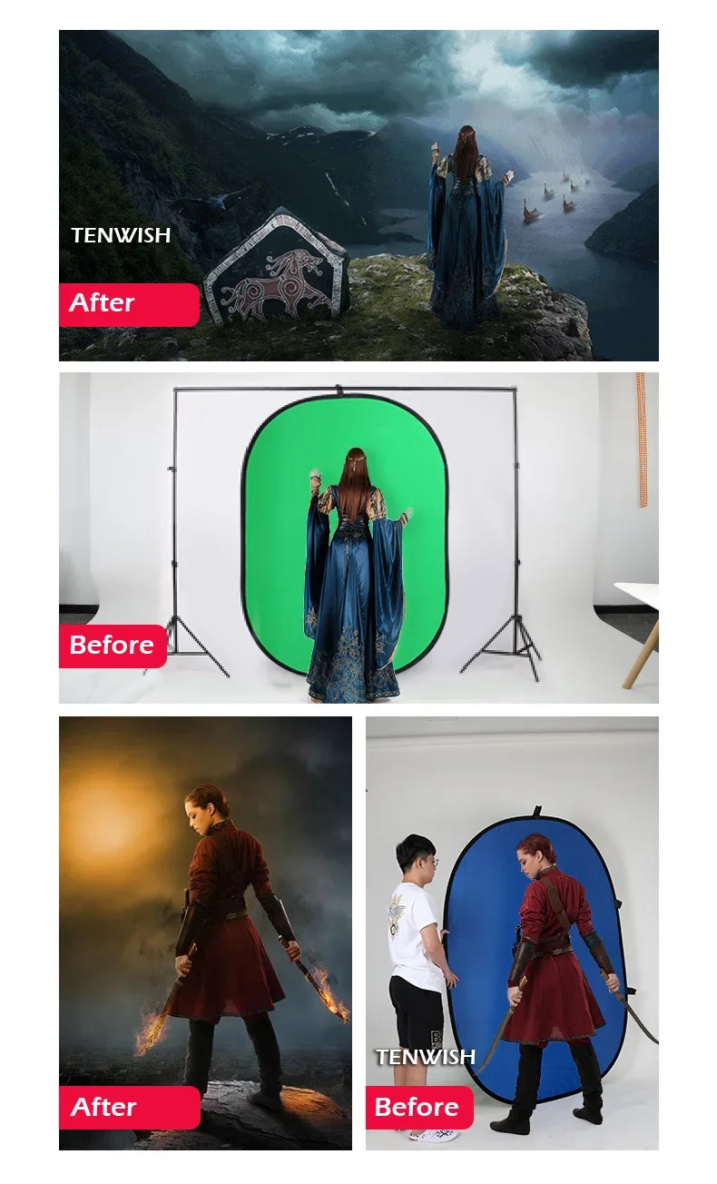 TENWISH 100*150cm / 200*150cm  – Green Screen Collapsible Bewertung und Preis