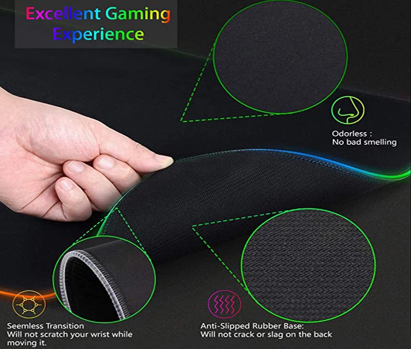 RGB XXL HD-Druck Gaming-Matten – Mouse Pad Extended Rgb Bewertung und Preis